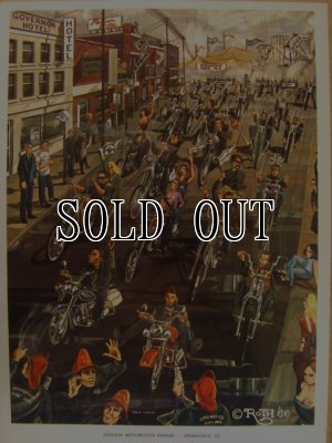 画像1: David Mann / Ed Roth / "Outlaw Motorcycle Parade...Springfield,Ill."