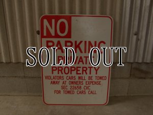画像1: No Parking  Private Property/ロードサイン