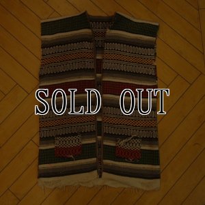 画像1: Vintage Mexican rug Vest