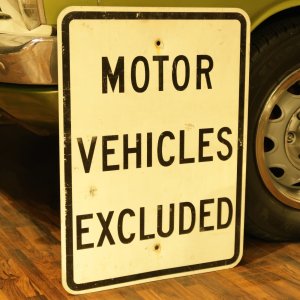 画像1: Motor Vehicle Excluded/ロードサイン