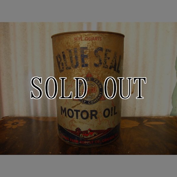 画像1: Blue seal motor oil/Vintage oil cans/大サイズ (1)