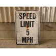 画像1: speed limit 5 mph /ロードサイン (1)