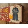 画像3: Pabst buleribbon beer/wood sign (3)